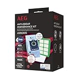 AEG ASRK203S S-Bag Performance Kit, 4X S-Bag Staubbeutel Anti-Odour,1x S-Filter Hygienefilter Waschbar, 1x Motor Filter, für Haustierbesitzer, Anti-Geruch, Hygieneverschluss, Beutelsauger