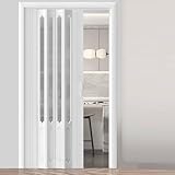 PVC-Kunststoff-Stahl-Falttür, einziehbarer Raumteiler für Küche, Bad, Balkon, Push-Pull Open Schiebetür für platzsparende Aufbewahrung