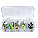 RUNYU Angelköder Set, 5 Stück Jig Spinner Angeln 20g in Köderbox UV-Aktiv Angel Köder für Hecht, Barsch, Forellen, Zander, Döbel