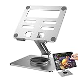 Tablet-Halter - Laptop Ständer Höhenverstellbar | Tragbarer Laptopständer | Verstellbarer Ergonomischer Laptop Ständer | 360 Grad Drehbarer Drehbarer Sockel, Tablet-Ständer, Stabiler Tablet-Ständer