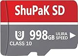 998 GB Micro-SD-Karte, 998 GB, Speicherkarte, MicroSD-Karte, wasserdicht, 998 GB, Micro-SD-Karte, Videoaufnahme, tragbar, SD-Karte für Drohne, Dashcam, Kamera, Tablet