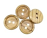 BOTIBOTON - 50 Olivenholzknöpfe - 2 Löcher - Verschiedene Größen (10, 12, 15, 18, 20 und 25 mm) - Nähzubehör - Hergestellt und versandt aus SPANIEN (15 mm)