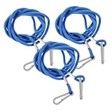 OUNONA Skihandschuh Clips aus Nylon mit Trageband – 3 Stück Blaue Fäustlinge für Kleinkinder Verlustschutz für Outdoor Winter Sport und Skifahren