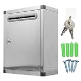 COHEALI Edelstahl Wandbriefkasten Abschließbar Großzügig mit Einwurf für Post und Vorschläge Wetterfester Außenbriefkasten für Beschwerde und Vorschlagsbox Zufällige Farbe