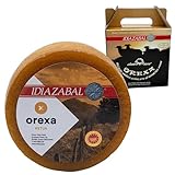 THE BASQUE gourmet – Schafskäse aus Rohmilch – Spanischer Käse aus dem Baskenland (D.O. Idiazabal) – Gereift & Geräuchert – Geschenkbox mit Griff – Handwerklich hergestellt (1,2 Kg, geräuchert)
