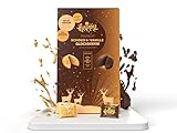 Happy Schoko-Vanille Adventskalender – 12 Schoko-& 12Vanille-Glückskekse mit motivierenden & inspirierenden Sprüchen – inkl. 25. Türchen mit Glücksperle & Jahresbotschaft sowie Sammelalbum