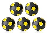 Robertson Kickerball Winspeed 35 mm 5er Set schwarz-gelb, farbecht, Abriebfest und langlebig, für Tischfußball und Tischkicker