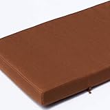 Bankkissen, rutschfest, wasserdicht, gepolstert, für drinnen und draußen, dickes Sitzkissen für Restaurant, Garten, Schuhbank, Flur, Bank, Braun, 200 x 40 x 5 cm