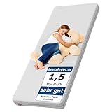 Bellabino Twist Kindermatratze 90x190 cm – Baby Matratze Härtegrad H2 – Hochwertige Kaltschaummatratze – Jugendmatratze 11 cm hoch – Babymatratze mit waschbarem Bezug, allergikerfreundlich