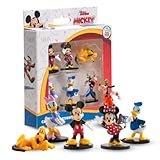 dekora – Set mit 6 klassischen Disney-Figuren | Mickey, Minnie, Pluto, Donald, Daisy und Goofy | Tortendekoration und Cupcake-Topper | Lebensmittelechter PVC | Perfekt für Partys und als Geschenk