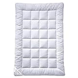billerbeck Bettdecke S20 DUO - Winterdecke – 135 x 200 cm – AIRFILL® - Hohlfaser-Füllung, Baumwollbezug mit Aloe-Vera-Veredelung, Weiß