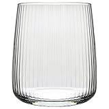 KONZEPT Geriffelte Gläser Set 6 teilig, Trinkgläser 320 ml, Wassergläser spülmaschinenfest