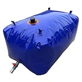 Wasserbeutel, Tragbarer Faltbarer Wasserspeicher，Gartenwasserspeicher, Faltbarer Outdoor-Wassersack mit Wasserhahn, Notwasserspeicher, Campingwassersack, Für BAU/Garten/Bauernhof 240L/63Gal