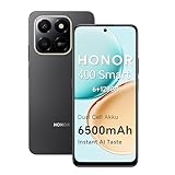 HONOR 400 Smart 4G Smartphone Dual SIM NFC Android 15, 6+128GB, 108MP +2MP mit AI Taste Telefon, 6500 mAh Dual Cell Akku, 6,77 Zoll 120 Hz Comfort Display, 5 Sterne SGS&IP65, Velvet Black