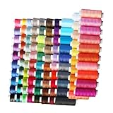 MOONDAME Nähgarn-Set, Quiltgarn, Nähmaschinengarn, Polyesterfäden für Stickerei, 100 Farben