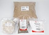 Bratwurst Set zur Herstellung von Thüringer Bratwurst, 25m Schweinedarm Naturdarm 28/32, Speisesalz, Räucherspäne fein, Efri.de Bratwurst Gewürzmischung