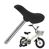 Qurygin Ersatz-Fahrradsitz für Kinder, PU-Sitzkissen, Reiter-Sattel, bequemer Sattel für Balance- und Mountainbikes, inklusive Sattelstützen-Ersatzteile für Mädchen, Jungen