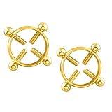 Nippelklemmen Brustwarzen，Fetisch Nippelklemmen，Einstellbar Nipple Clamps，Schwarz Bdsms spielzeug ，Edelstahl Brustwarzenklemmen，Stimulation Erotik SM，für Paare Extrem Sex (Golden)