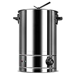 ANSNOW Catering-Urne Aus Edelstahl, Heißwasserspender Aus Edelstahl, Perfekt Für Tee, Automatische Temperaturregelung Und Warmhaltefunktion, Metallisch, 30 L