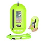 BOOSTEADY Schwimmboje, Trockensack Boje Schwimmen Aufblasbare Trockentasche Swimming Buoy mit Handytasche Freiwasser Triathlon Sport Schnorcheln Rennen Ausbildung Zubehör, Grün