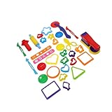 Toyvian 32 Stück Teiliges Plasticine Molds für Bunte Knetformen in Dreieck und Viereck DIY Bastelset Kreativität und Vorstellungskraft Langlebiges Knetspielzeug für Kunst und Schule