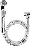 Cornat Bidet-Handbrausen-Set - Verwendbar an Armatur & Eckventil - Einfaches Umschalten - Inkl. Wandhalterung - Chrom glänzend / Hygienedusche / Toiletten-Handbrause / SA143