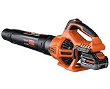 DOVAMAN LE40 Akku-Laubbläser, 744 m³/h Luftstrom, 2 Geschwindigkeiten, leicht und handlich, mit 20V 4.0Ah Akku und Schnellladegerät – ideal für Garten, Rasen, Terrasse und Garage