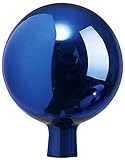 Windhager Rosenkugel, Gartenkugel, Sonnenfänger-Kugel, Glas-Deko für Garten und Terrasse, Winterfest, mundgeblasen, blau, 16 cm, 07806