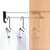 Ausziehbare Schrank-Hängestange für Mantel, Hemd, T-Shirt, ausziehbare Kleiderstange, 25–50 cm, verstellbarer Kleiderbügel, Garderobenstange, Tragkraft: 15 kg (Größe: 400 mm/15,7 Zoll)