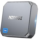 NiPoGi AK2 Plus Mini PC, Ιntel Alder Lake-N100 (bis zu 3,40 GHz, TDP 6 W), 16GB DDR4 512GB M.2 SSD Mini Desktop Computer, 2X HDMI, 4K UHD Dual Display Micro PC mit VESA/RJ45/Dual WiFi