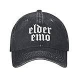 AIOGCAEX Baseballmütze Alt Englisch Elder Emo Buchstaben High-End Retro Denim Gewaschen s männlich Cowboy Sonnenschutz Hüte Camping Herren Snapback Cap