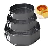 Kuchenform – 3 Kuchenformen zum Backen, Antihaft-Kuchenform, Kuchenform, Backform-Set, Küchen-Backformen für Käsekuchen, Joghurtkuchen, Mousse, Kaffeekuchen, Lasagne, Kekse