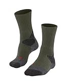 FALKE Damen Wandersocken TKX Expedition W So Wolle Funktionsmaterial antiblasen dick 1 Paar, Grün Olive 7830, 39-40