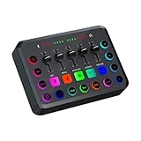Luwecf Audiomixer Soundboard Mischpult Soundmixer, Stereo-DJ-Mixer, für Studiopartys