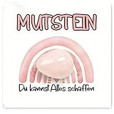 Yoljun Pocket Hug, Pinkes Herz Glücksstein Geschenk-Set mit Karte, Motivationsgeschenke Mutstein für Kinder, Glücksbringer Kinder Glückssteine, Motivation Edelsteine Geschenk für Mädchen Geburtstag