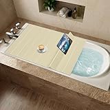 WOQLIBE Badewannenabdeckung, Faltbar Badewanne Brett - Halten Wassertemperatur - wasserdichte Staubdichtes, Badewannenbrett für Hause, Badezimmer SPA, 170×70×0.65cm