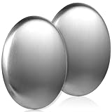 COMNICO 2 Stück Edelstahlseife Entfernt Gerüche Geruchsabsorberseife aus Metall Küchenhelfer Beseitigt Gerüche wie Zwiebeln, Fisch und Knoblauch von Händen und Haut, Küchengeräte