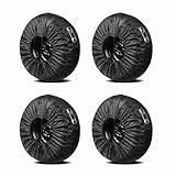 Ejoyous Ersatzradabdeckung, 4PCS Reifenabdeckungen, wasserdichte Ersatzradabdeckungen aus robustem Material für SUVs, Wohnmobile, Anhänger, LKW, Passt auf Reifen 19 bis 23 mit (4 Teile