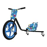 Blau Pedal Go Kart Kinder, Einstellbare Länge Auffahrbares Spielzeug Großes Rad auf Dreirad Tragfähigkeit 60kg, 90 * 68 * 60 cm