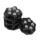 CONGARTENO 4 Stück Selbstklebende Kleine Universalrollen mit Drehung Geräuschlose Möbelrollen für Aufbewahrungsboxen und Küchengeräte Einfache Montage ohne Schrauben Schwarz