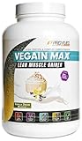 Weight Gainer VANILLA DREAM MILKSHAKE 3kg, 580+ kcal pro Portion, VEGAIN MAX Muscle Mass Gainer, hoher Protein-Gehalt 30% + komplexe Kohlenhydrate, ohne Maltodextrin & Dextrose, laktose-frei & vegan