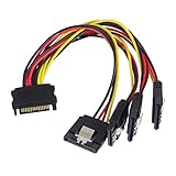 PremiumCord Power Splitter SATA auf Festplatte, Netzteil 4x SATA für Festplatten, SSD, CD / DVD-Rekorder