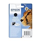 Epson Original T0711 Tinte Gepard, wisch- und wasserfeste (Singlepack) schwarz