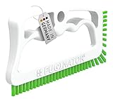 FUGINATOR® | Fugenbürste für Bad, WC & Küche – Handliche Bürste zur Fugenreinigung von Wand- & Bodenfliesen – Effektive Spaltreinigungsbürste für Enge Zwischenräume – Made in Germany – Weiß/Grün