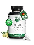 Koffein Kapseln hochdosiert mit kraftvollen 400 mg Koffein - Grüner Kaffee Kapseln - Grüner Kaffee Extrakt - 180 Kapseln für maximale Energie und Leistung - Green Naturals