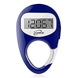 iGANK Simple Walking Pedometer 3D Schrittzähler für Männer Frauen Kinder (Blau)