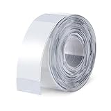 Etikettenhersteller Band, Angepasstes Etikettendruckpapier, 15 x 40 mm Thermo Etikettenband, Laminiertes Standard Etikettenband für Zuhause, Büro, Schule, 180 Etiketten/Rolle(Transparent)(Clear)