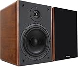 McGrey BSS-365 BN 6,5' HiFi Regallautsprecher - 1 Paar kompakte HiFi-Boxen - Belastbar bis 60 Watt (RMS) - 2-Wege-System - 6,5' Tieftöner + 1,0' Hochtöner - Braune Holz-Optik