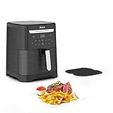 Tefal EY8018 Easy Fry & Grill XXL 2-in-1 Heißluftfritteuse, Air Fryer und Grill, Flexcook-Einsatz für 2 Speisen gleichzeitig, gesunde Friteuse ohne Öl, energiesparend, 8 Programme, 8 Personen, Schwarz