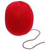 BEBEMOKO Wollfaden extra weiches Garn zum Häkeln Häkelgarn Decke aus dickem Garn grobes Baumwollgarn Tuftinggarn Handstrickgarn Kaschmirgarn blaues und weißes Garn Heimatgarn Wolle rot